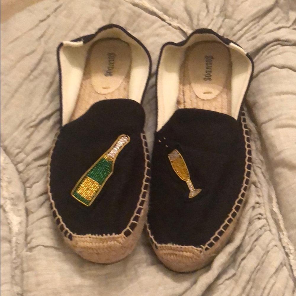 Champagne espadrilles size 8